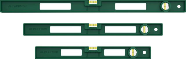 Parkside Wasserwaagen-Set, 3-teilig, grün - Bild 1