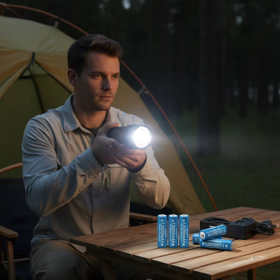 Koonenda 18650 Li-Ion Akku Set mit Ladegerät, 12000 mAh, 3,7 V, Blau - Bild 5