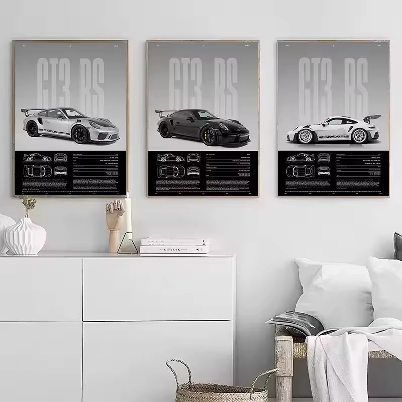 Rahmenloses Leinwandbild RS-S GT3 Supercar Mode-Poster als moderne Wandkunst für dein Zuhause oder Büro - Bild 2
