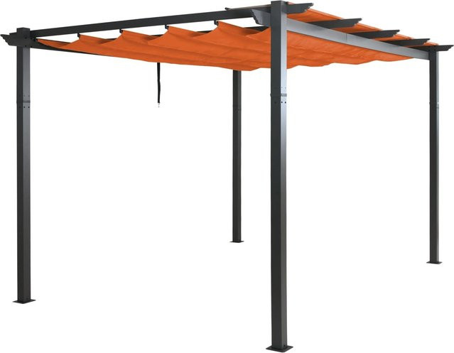 BERLINLODGE Aluminium Pergola Gartenpavillon mit Schiebedach in Terrakotta, B x T: 400 x 300 cm, Höhe: 240 cm - Bild 1