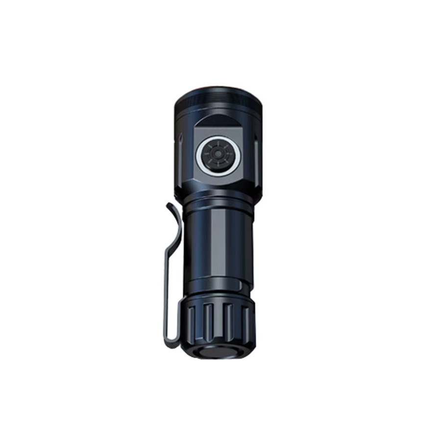 Alonefire Mini High Power Taschenlampe als Schlüsselanhänger, USB-C wiederaufladbar, Schwarz - Bild 5