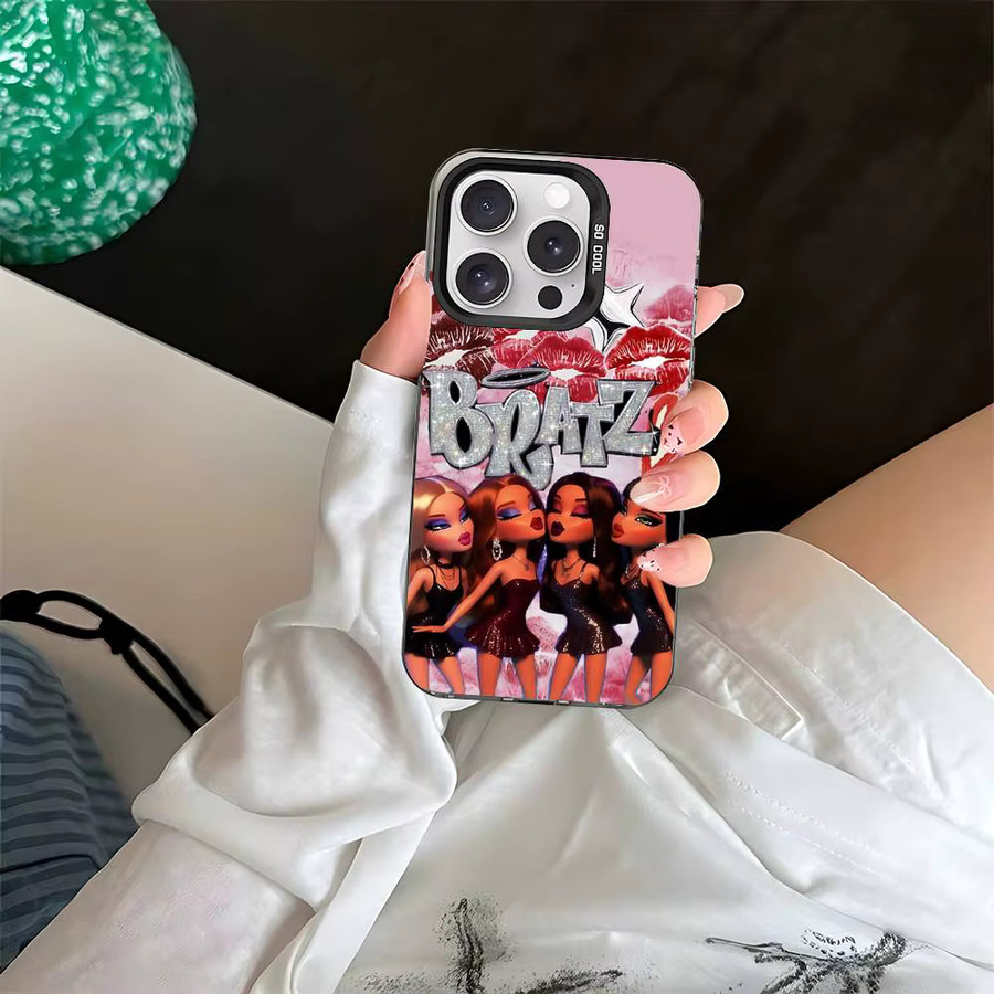 Bratz Cartoon Mode Handyhülle für Apple iPhone 11 12 13 14 15 16 17 Pro Max Plus Mini XR XS Multicolor - Bild 3