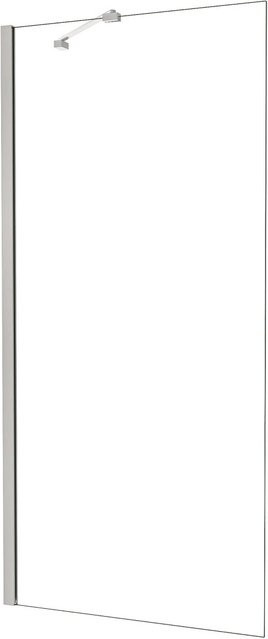 AICA Walk In Duschwand mit Stabilisator, Glas 6mm, Transparent, B: 100 cm, H: 195 cm - Bild 1