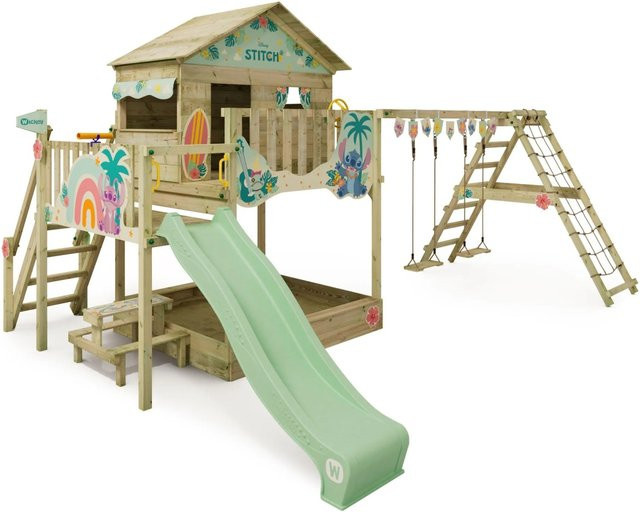 Wickey Saga Spielturm Disney Stitch, mit Rutsche und Sandkasten - Bild 1