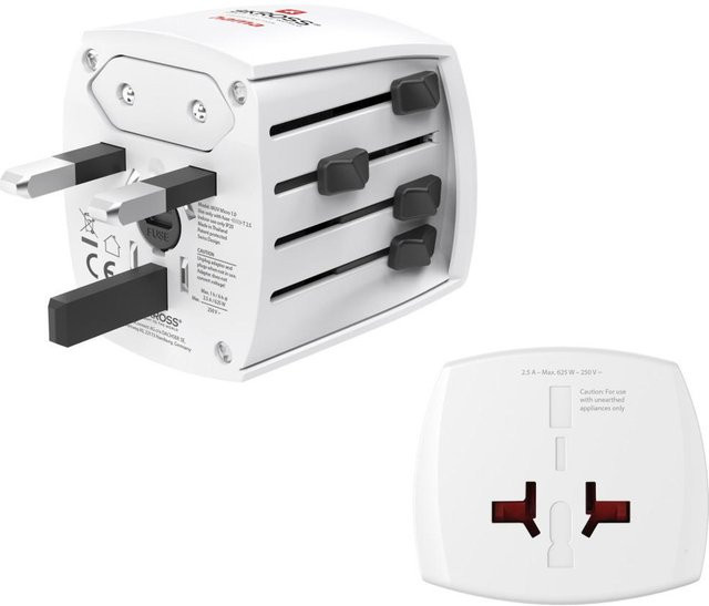Hama Weltreiseadapter MUV Micro 2-polig in Weiß - Bild 1