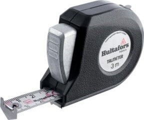 Hultafors Talmeter Taschenrollbandmaß in Schwarz mit 3 m Bandlänge und 16 mm Breite - Bild 1