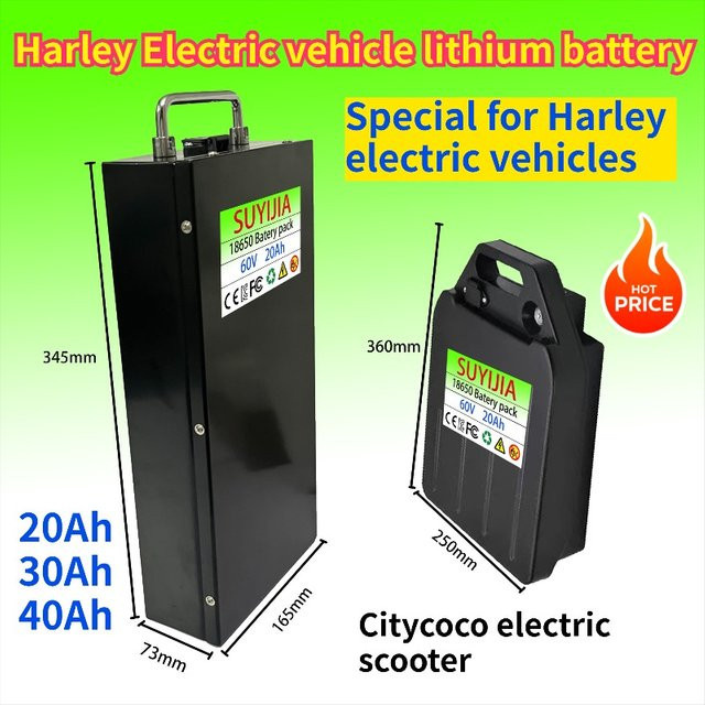 SUYIJIA Elektroroller Citycoco Harley-Stil in Schwarz mit 2000W Motor und 60V Lithium-Batterie - Bild 1