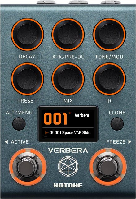 HOTONE Verbera Convolution IR Reverb Effektpedal für Akustikgitarre, Synthesizer und Gesang - Bild 1