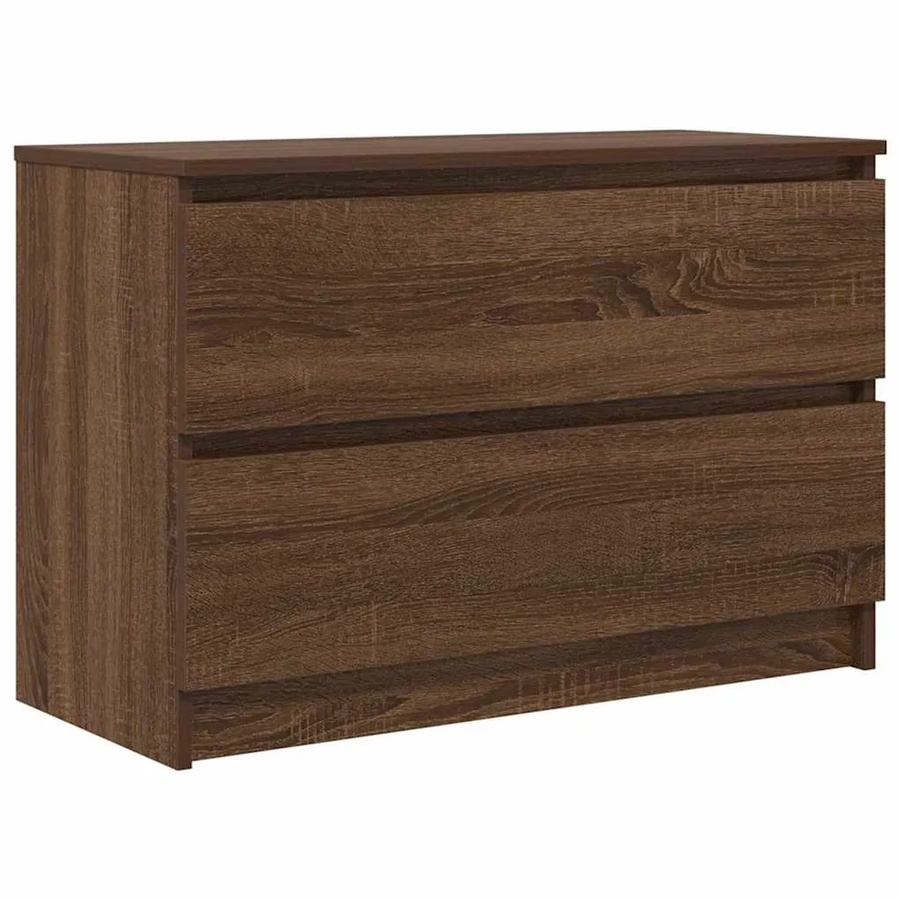 vidaXL TV-Schrank in Eiche Braun aus Holzwerkstoff, B/T/H: 80 x 35 x 54 cm - Bild 2