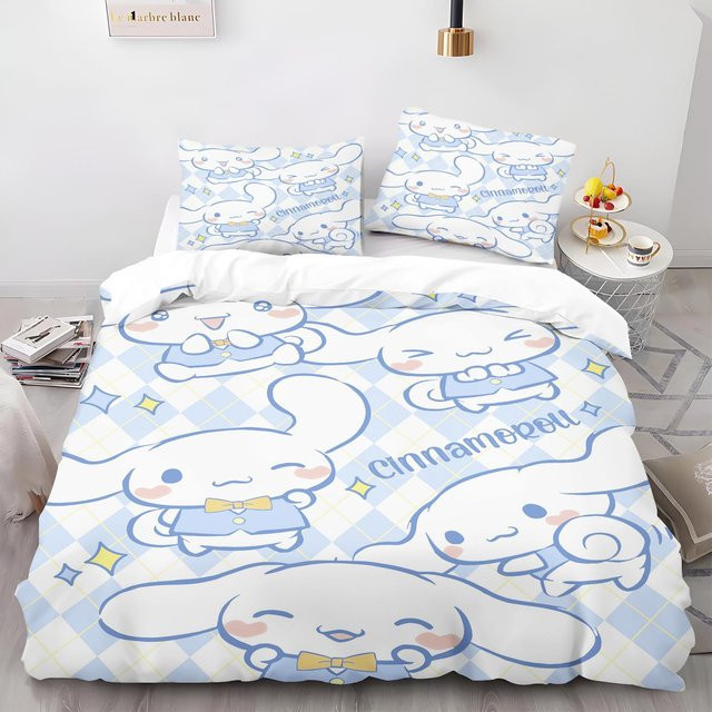 Bettwäsche-Set Cinnamoroll von Softura mit Kissenbezügen in Blau, Microfaser, B/H: 173 x 218 cm - Bild 1