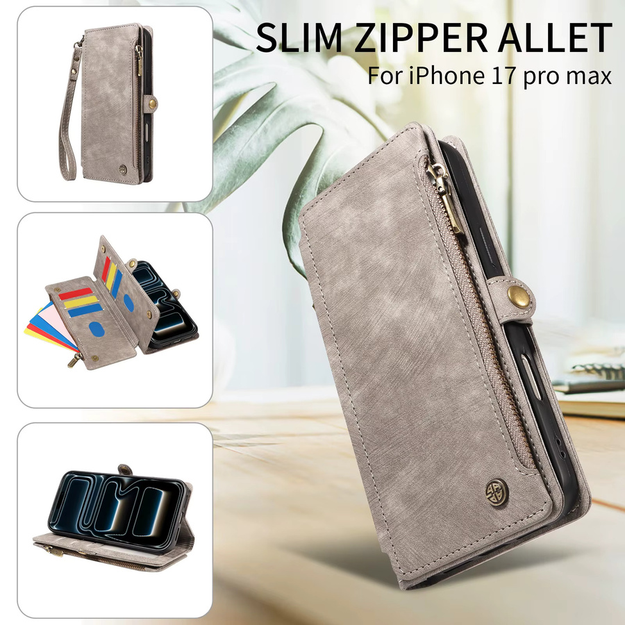 Xiaomi Handyhülle aus PU-Leder für Redmi 9C 10 10C 12C 13C 14C Note 10 Note 11 mit Kartenfächern und RFID-Blockierung in Grau - Bild 5