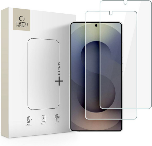 Tech-Protect FIT+ Displayschutzfolie aus gehärtetem Glas für Samsung Galaxy S26 Ultra S948, Full Glue, transparent, 2er Set - Bild 1