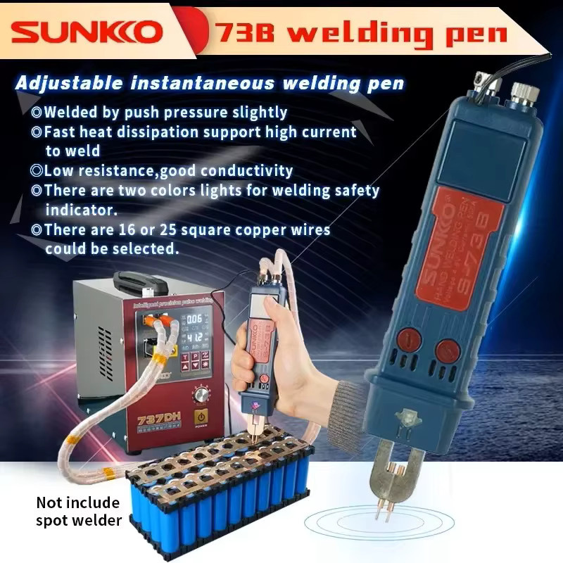 Heltec Akku-Punktschweißstift für 25 mm² Kabel, kompatibel mit HT-SW01D, HT-SW01H, HT-SW02A, HT-SW02H sowie 18650, 21700 und 32700 Akkus - Bild 2