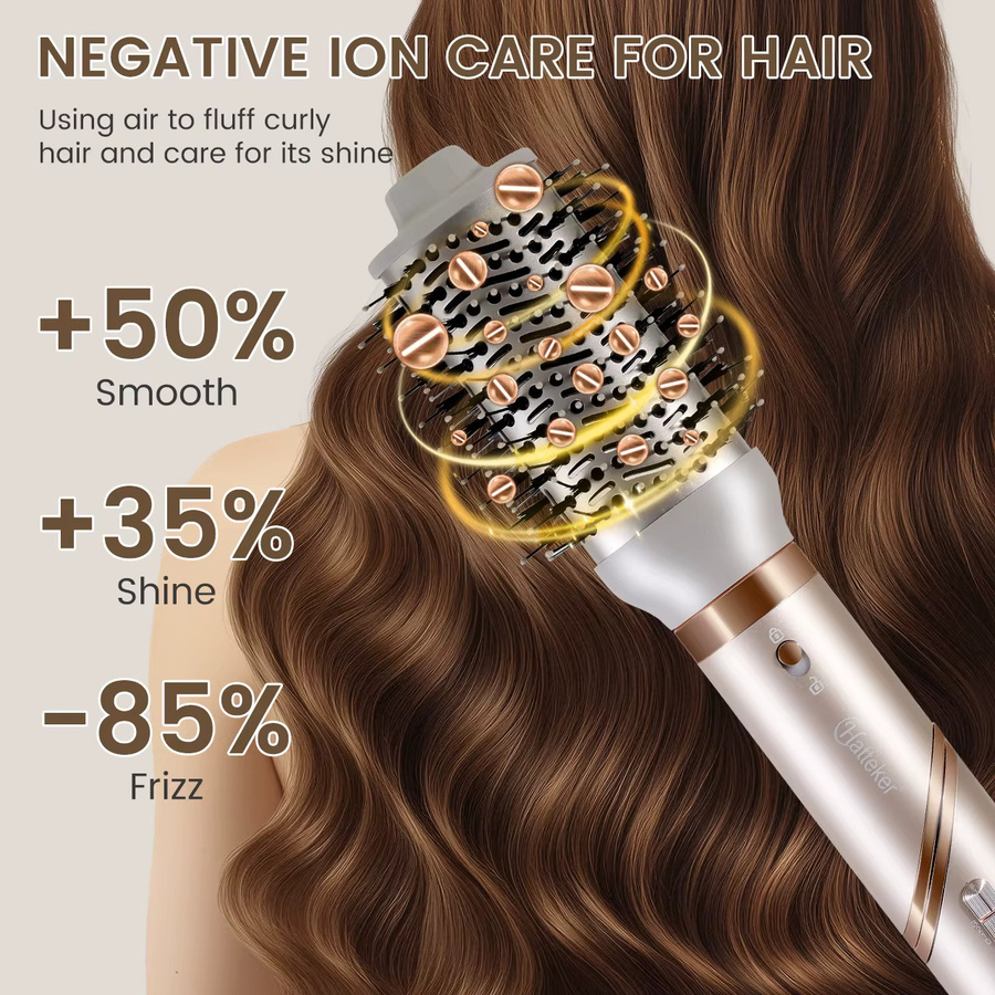 Hatteker 4-in-1 Haarstyling-Werkzeug, Haartrockner, Lockenstab, Bürste - Bild 3