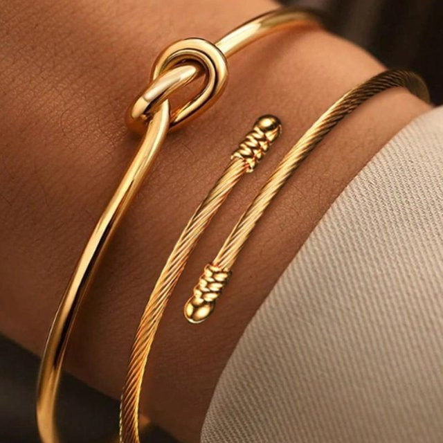 YJSTY Armband, Edelstahl, Gold, Herren - Bild 1