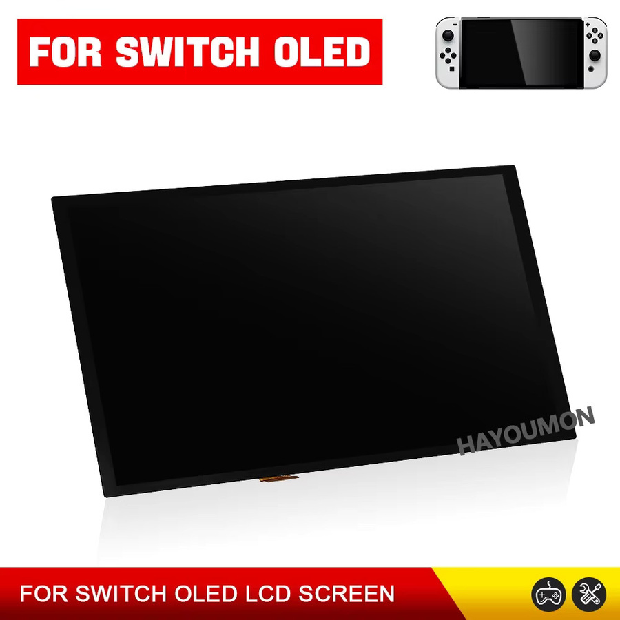 Nintendo Switch OLED Ersatz-LCD-Bildschirm Baugruppe mit Digitizer in Schwarz - Bild 3