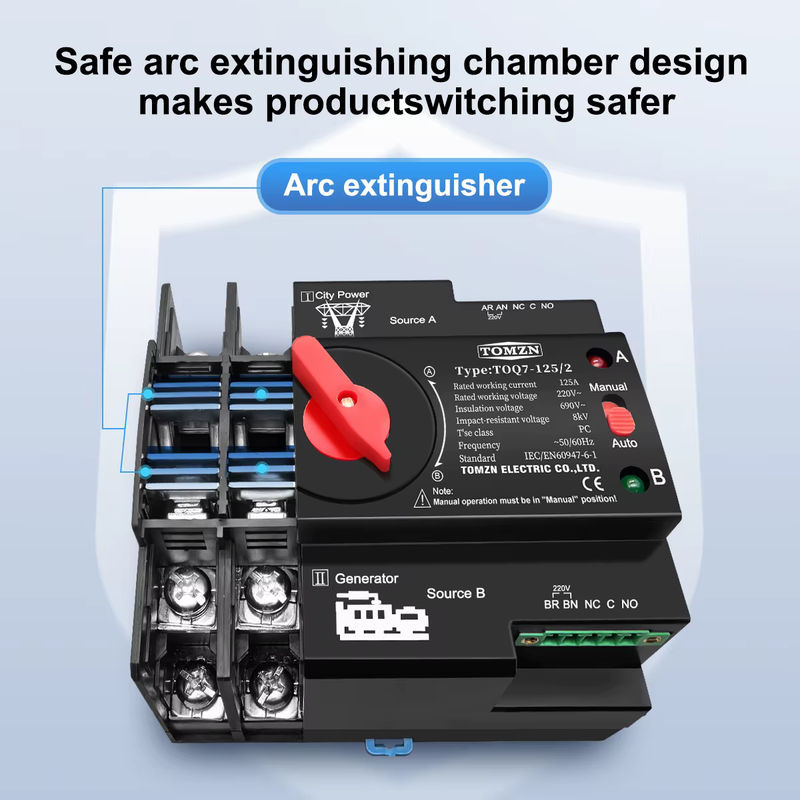 TOMZN Automatischer Umschalter ATS für DIN-Schienen AC 220V 230V 2P unterbrechungsfrei - Bild 2