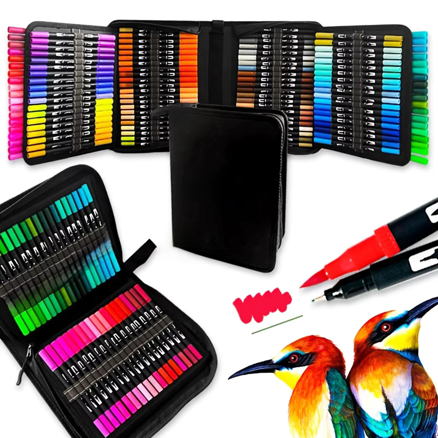 Marker Set mit Doppelspitze in Multicolour für Skizzen, Graffiti und Aquarell-Malerei - Bild 5