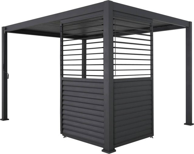 Mirador Lamellenwand für Pergola Deluxe Plus aus Aluminium in Anthrazit, B/H/T: 93 x 238,65 x 7 cm - Bild 1