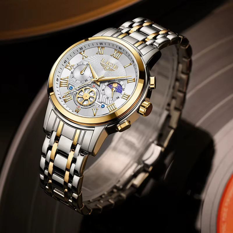 LIGE Armbanduhr Quarz, Edelstahl, Weiß, Damen - Bild 4