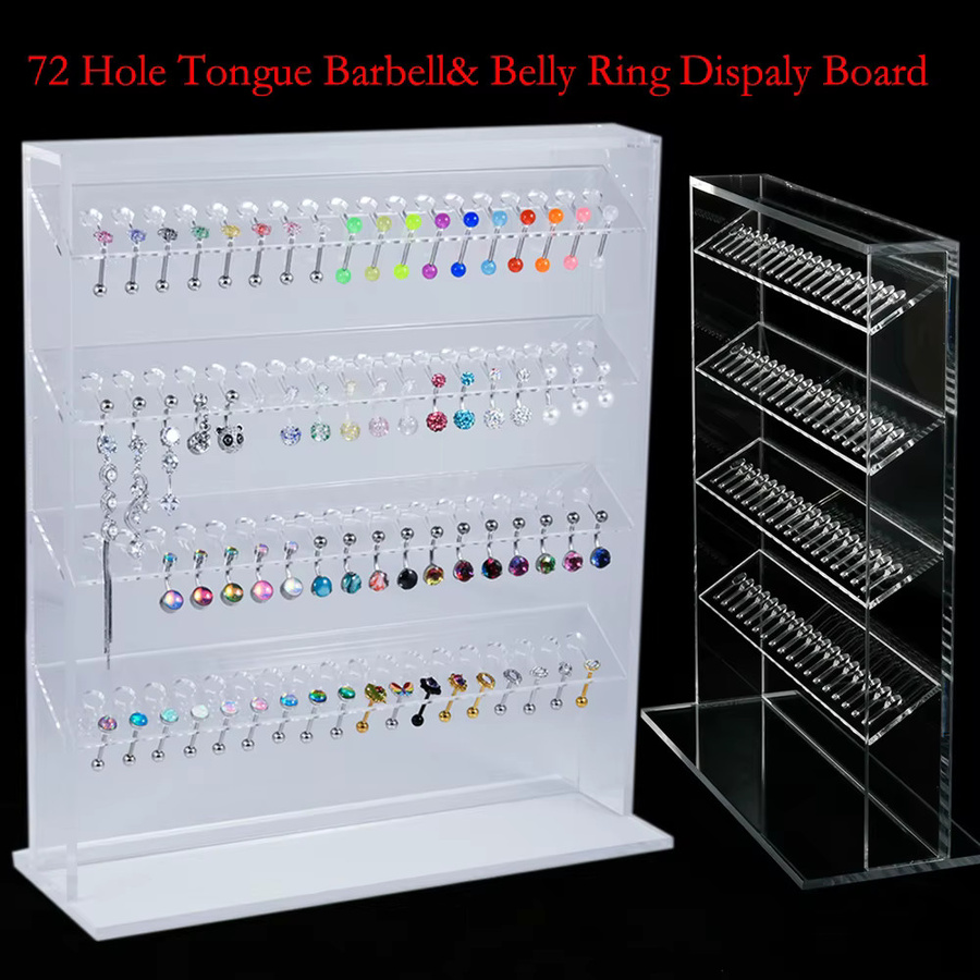 Multifunktionales Schmuck Display Board aus Acryl in Transparent, ideal zur Aufbewahrung von Ohrringen, Piercings und Studs von Rafflesia - Bild 2