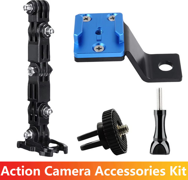 EXSKOF Motorrad Spiegel Adapter zur Montage und Einstellung für GoPro, AKASO, SJCAM, Insta360 und DJI Osmo Action Kameras - Bild 1