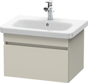 Duravit Waschtischunterschrank DuraStyle in Taupe, wandhängend mit 1 Auszug, B: 58 cm, T: 44,8 cm, H: 39,8 cm - Bild 1