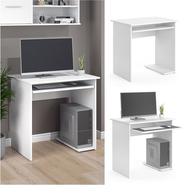 Vicco Schreibtisch Nick in Weiß als klassischer Bürotisch und Computertisch - Bild 1