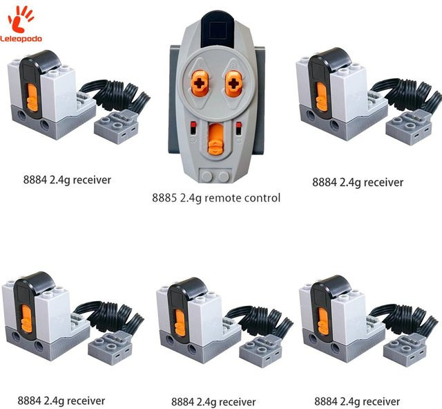 Leleopodo MOS 8885 Power Function Infrarot-Fernbedienung mit 8884 IR-Empfänger für Spielzeugfahrzeuge in Grau - Bild 1