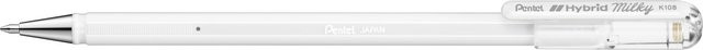 Pentel Hybrid Gelstift in Weiß - Bild 1