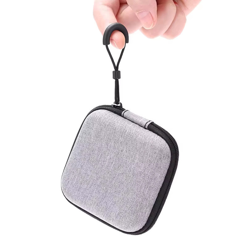 DIXSG Tragbare Mini-Aufbewahrungstasche für Airpod Earpods und Zubehör, Schwarz - Bild 1