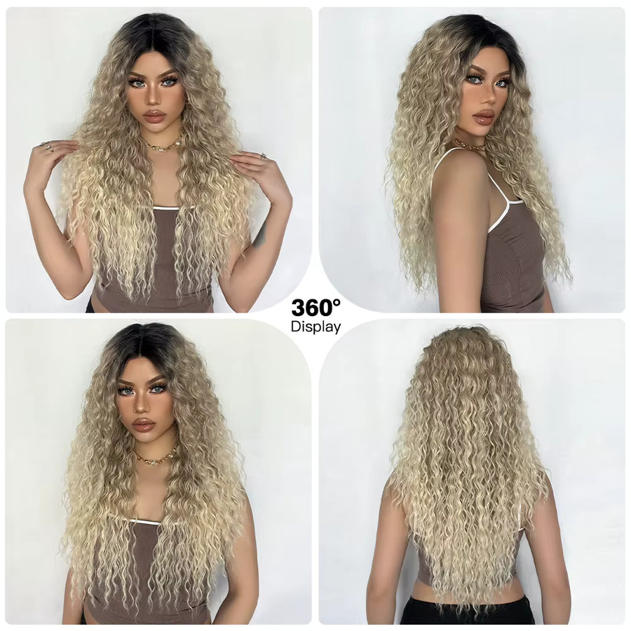 HAIRCUBE Perücke, synthetisch, braun blonde Ombre, Damen - Bild 4