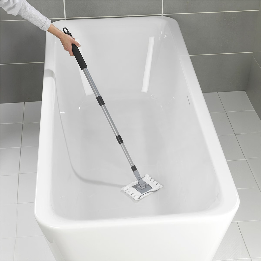 Maximex Bad- & Fliesenwischer Profi in Weiß mit 2 Mikrofasermopp-Bezügen - Bild 2