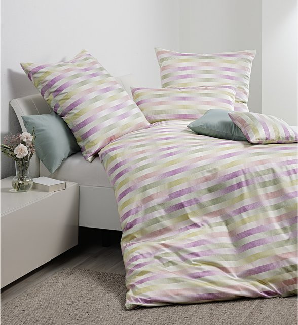Janine Interlock-Jersey-Bettwäsche Carmen S in Multicolour mit Deckenbezug und Kissenbezug aus Baumwolle, B/T: 155 x 220 cm und 80 x 80 cm - Bild 2