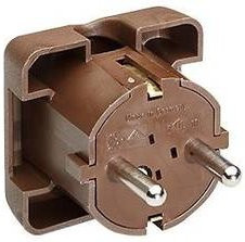 Bachmann 911470 Schutzkontakt-Flachstecker 250V Braun - Bild 1