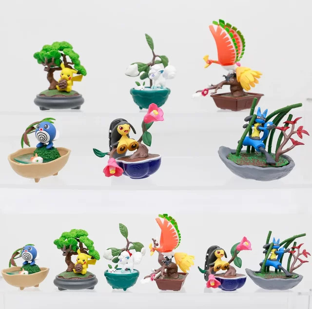 Re-ment Pokemon Miniatur Bonsai Szene Blind Box mit Action Figuren als Tisch Ornamente in Multicolor - Bild 1