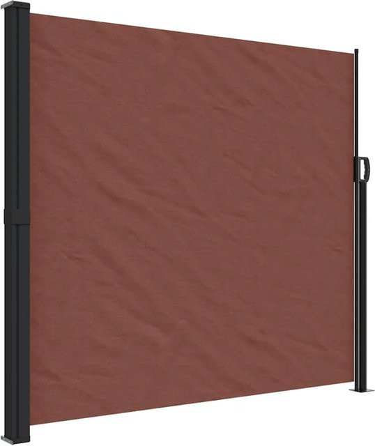 furnicato Seitenmarkise ausziehbar Braun B: 600 cm, H: 180 cm - Bild 1