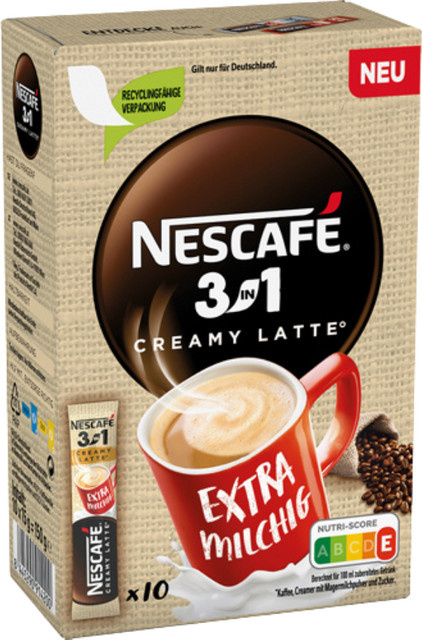 Nescafé 3in1 Creamy Latte, Getränkepulver, 150g - Bild 1