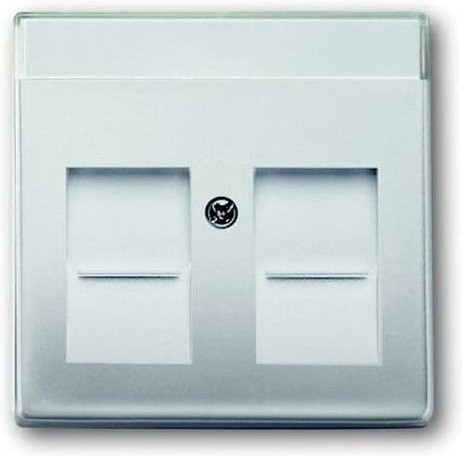 Busch-Jaeger Abdeckung Modular-Jack-Einsatz in Edelstahl Silber 2CKA001710A3767 - Bild 1