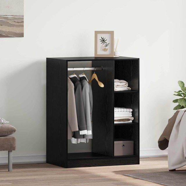 vidaXL Kleiderschrank Schwarz in Eichen-Optik mit Kleiderstange, B/T/H: 77 x 48 x 102 cm - Bild 1