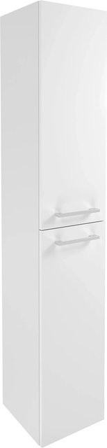 Fackelmann Badhochschrank Verona mit 2 Türen in Weiß Hochglanz, B/T/H: 30,0 x 31,8 x 162,0 cm - Bild 1