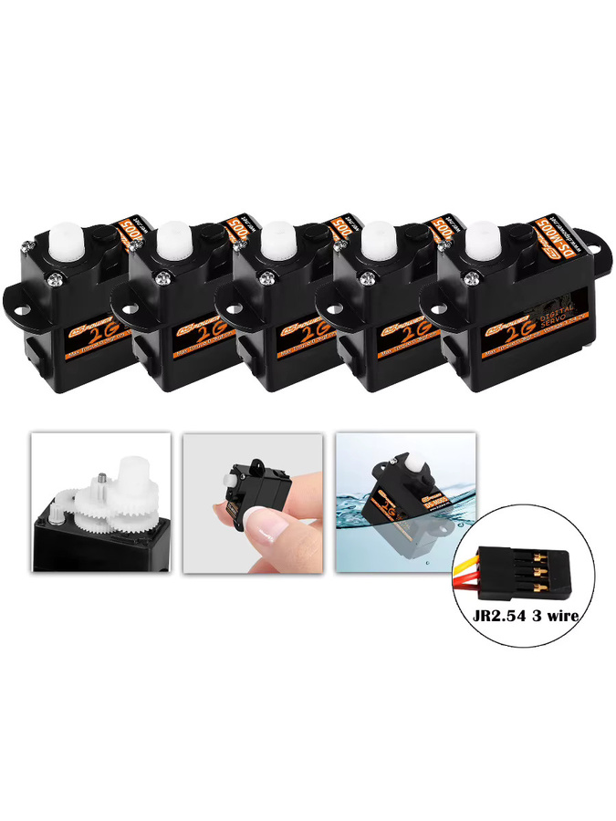 DSPOWER 2G RC Micro Servo, mit Kunststoffgetriebe, digitalem kernlosem Motor - Bild 5