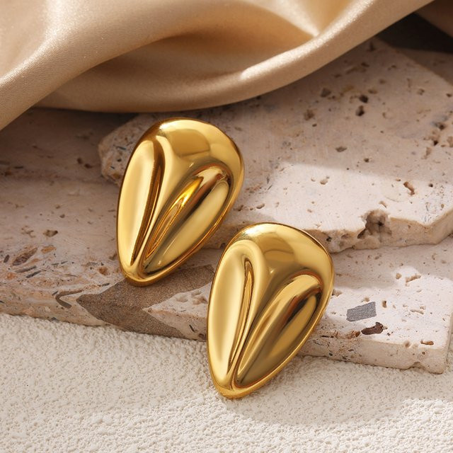 amofa Ohrringe Edelstahl, Gold, Damen, Vintage - Bild 1