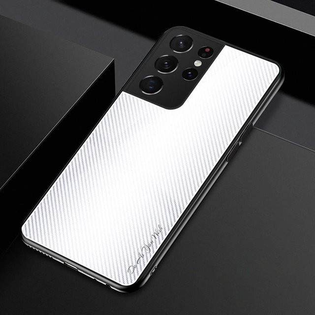 Luxus Handyhülle mit Farbverlauf aus Glas für Samsung Galaxy S25 S24 S23 S22 S21 S20 Ultra Plus FE 5G in Multicolour und Weiß - Bild 1