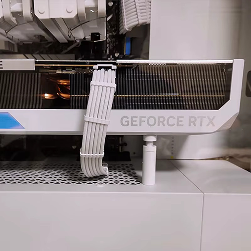 GPUHOLD Grafikkarten-Halterung in Weiß, Aluminium-Stützhalterung für Videokarten zur Vermeidung von Durchhängen, verstellbar 27-120mm - Bild 3
