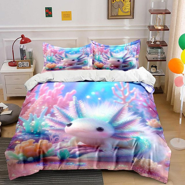 Unterwasser Traum Salamander Bettwäsche-Set mit 3D-Druckdesign aus Polyester, B/H: 140 x 210 cm - Bild 1