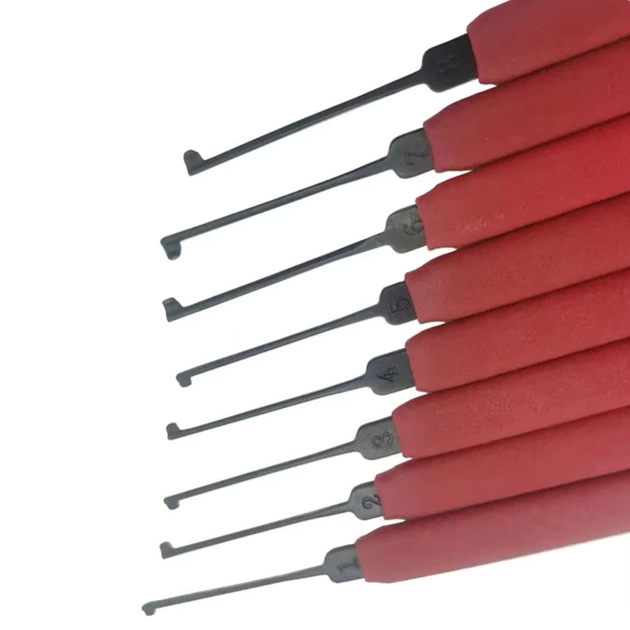 HUK 8-teiliges Kaba Lockpicking-Set für Dimple-Schlösser in Rot - Bild 3