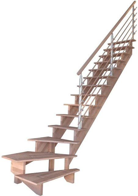StarWood Treppe Lindos Pro Winder aus Buche in Braun, Breite: 100 cm - Bild 1