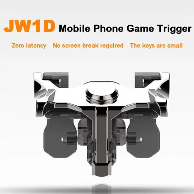 JW1D Handy Gamepad Controller mit 4-Finger-Trigger für PUBG und Shooter, L1R1 Legierung-Tasten für iOS und Android Universal - Bild 1
