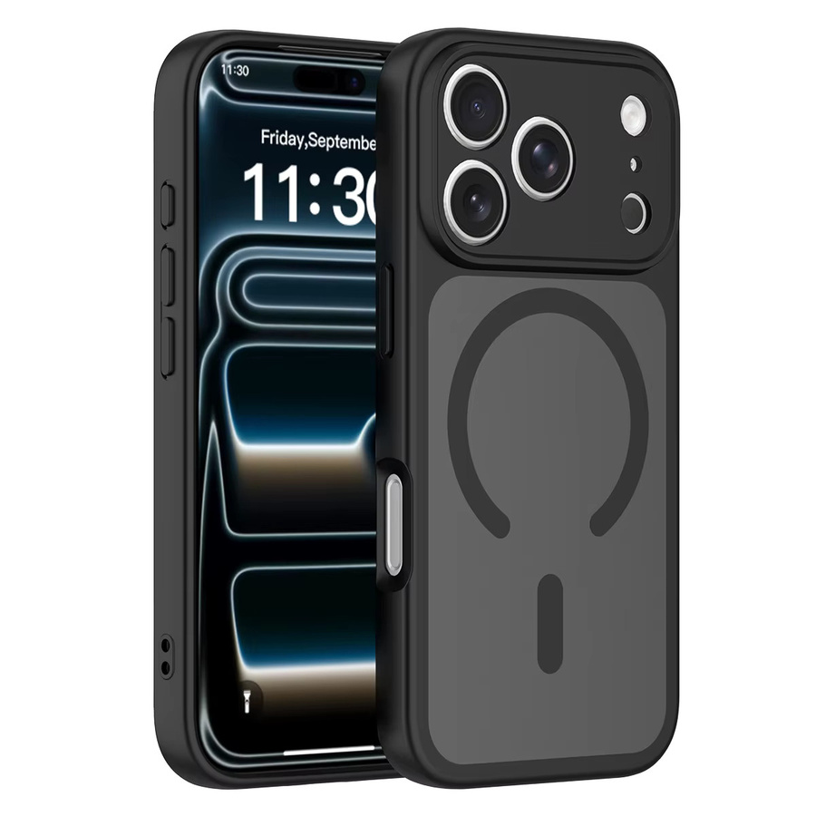 NYFundas Magnetische MagSafe Handyhülle mit Kameraschutz für iPhone 11 bis iPhone 17 Pro Max in Schwarz - Bild 5